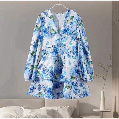 Deep V Neck Long Sleeves