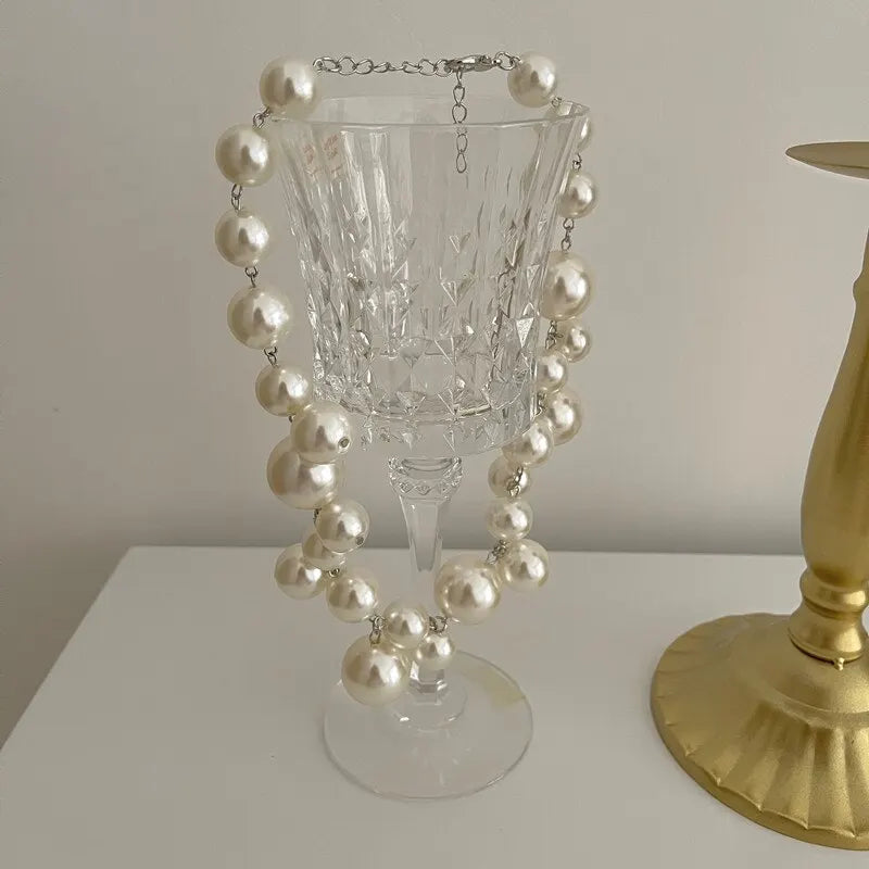 Bridal Big Pearl Necklace