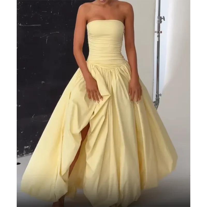 Elegant Strapless Party Dress