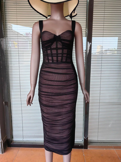 Luxury Drape Bandage Dress