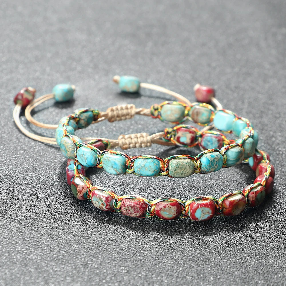 Handmade Braided Beaded Bangle