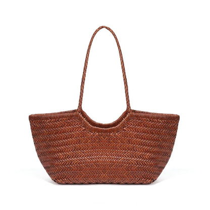 Vintage Leather Tote Bag