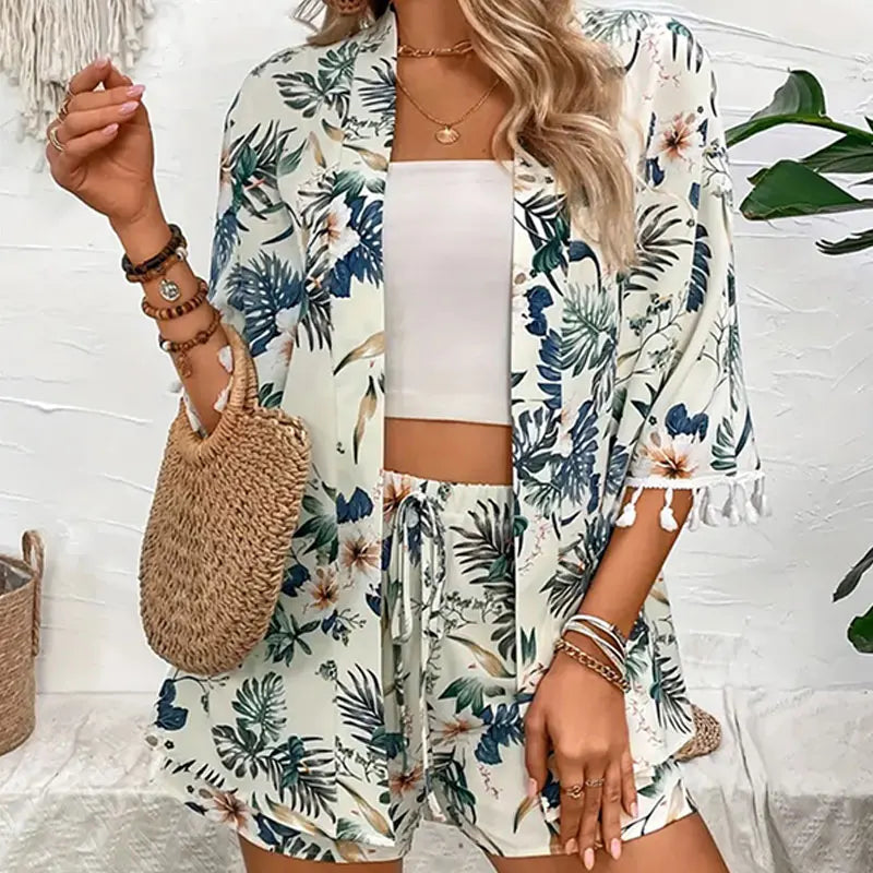 Floral Beach Two-Piece Set