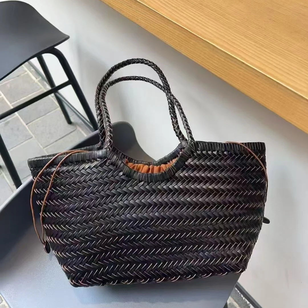 Vintage Leather Tote Bag