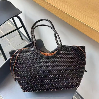 Vintage Leather Tote Bag