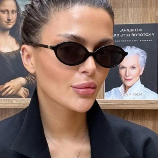 Leopard Oval Sunglasses