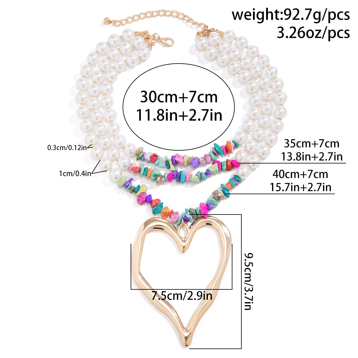 Multilayer Beaded Choker Necklace