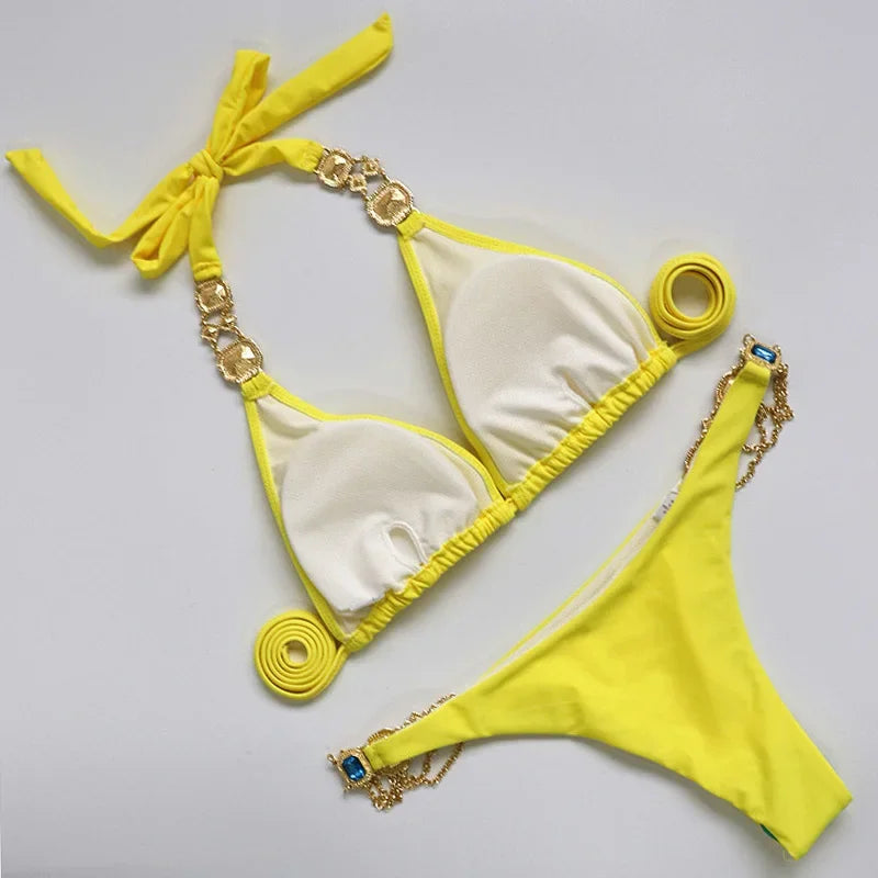 Rhinestone Diamond Bikini set