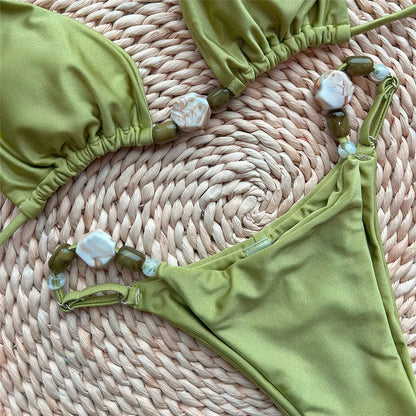 Sexy Green Halter Bikini