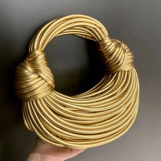 Luxury Gold Handwoven Bag