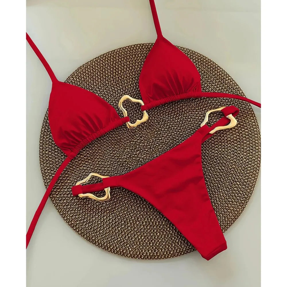 Sexy Lace-Up Bikini