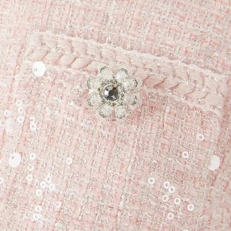 Elegant Tweed Skirt Set