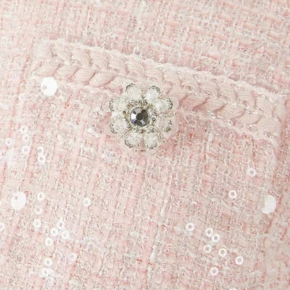Elegant Tweed Skirt Set