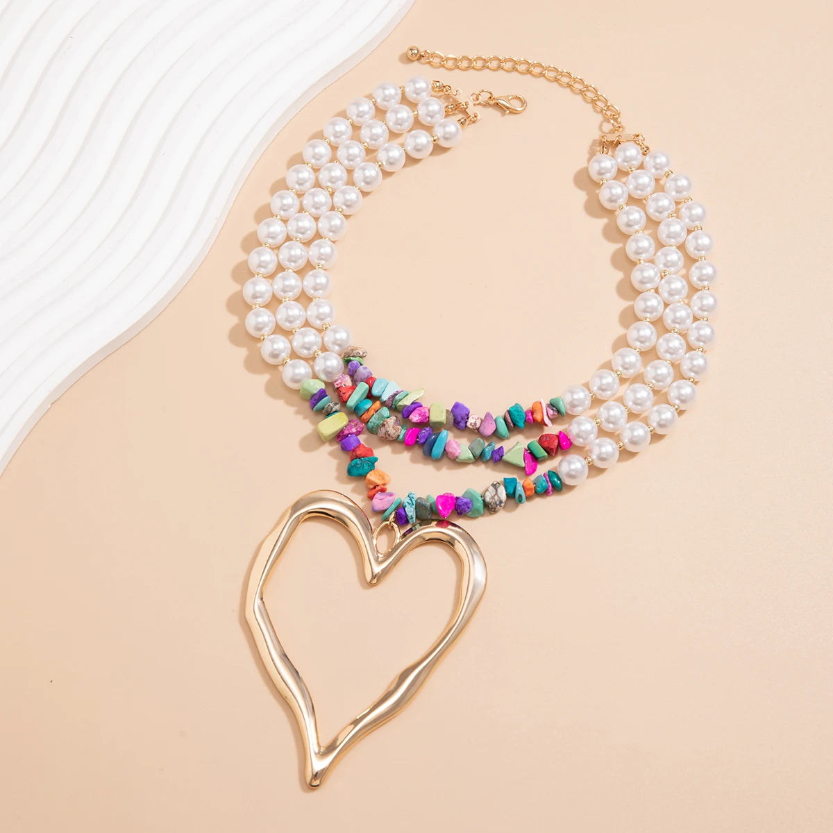 Multilayer Beaded Choker Necklace