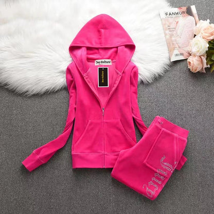 Sweatshirt Velvet Tracksuit Set