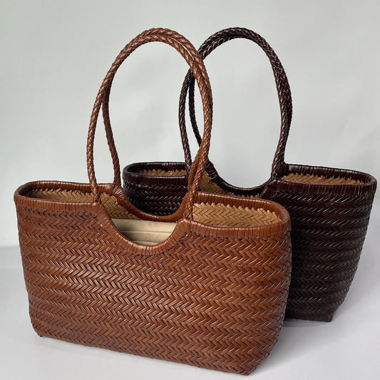 Vintage Leather Tote Bag