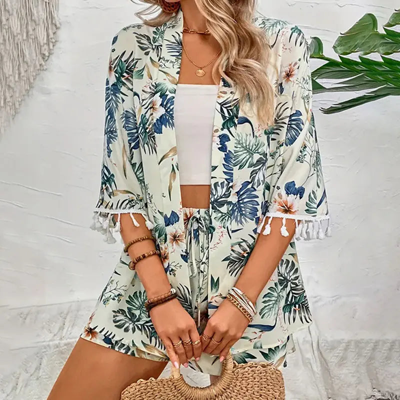 Floral Beach Two-Piece Set