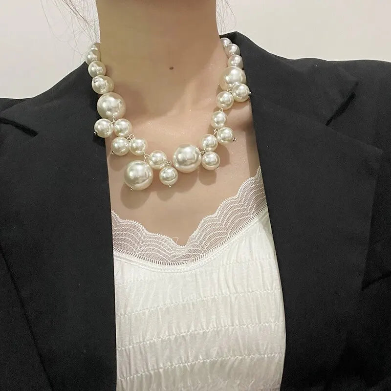 Bridal Big Pearl Necklace