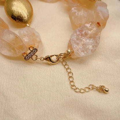 Natural Citrine Bead Bracelet