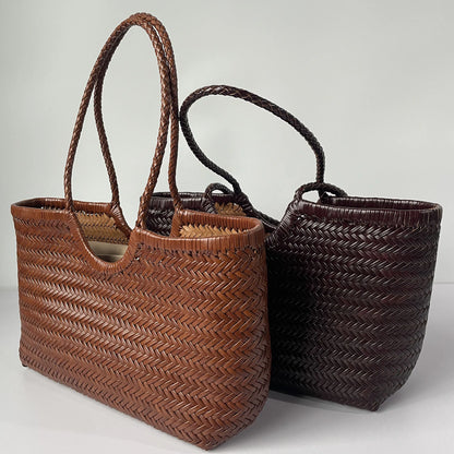 Vintage Leather Tote Bag