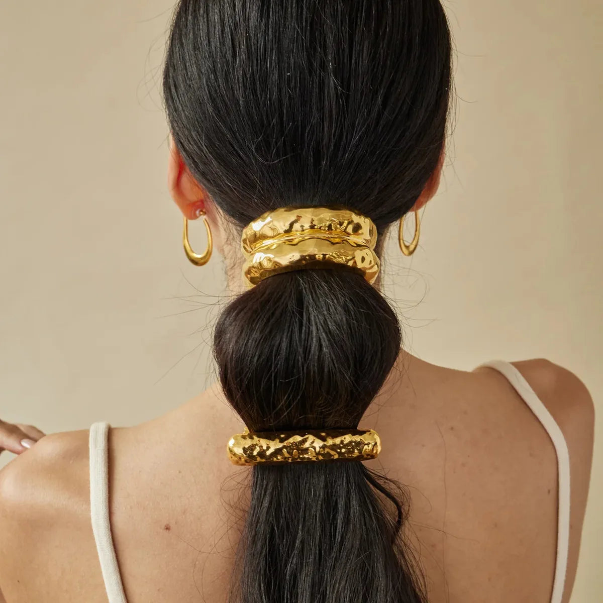 Irregular Geometry Dome Hair Cuff