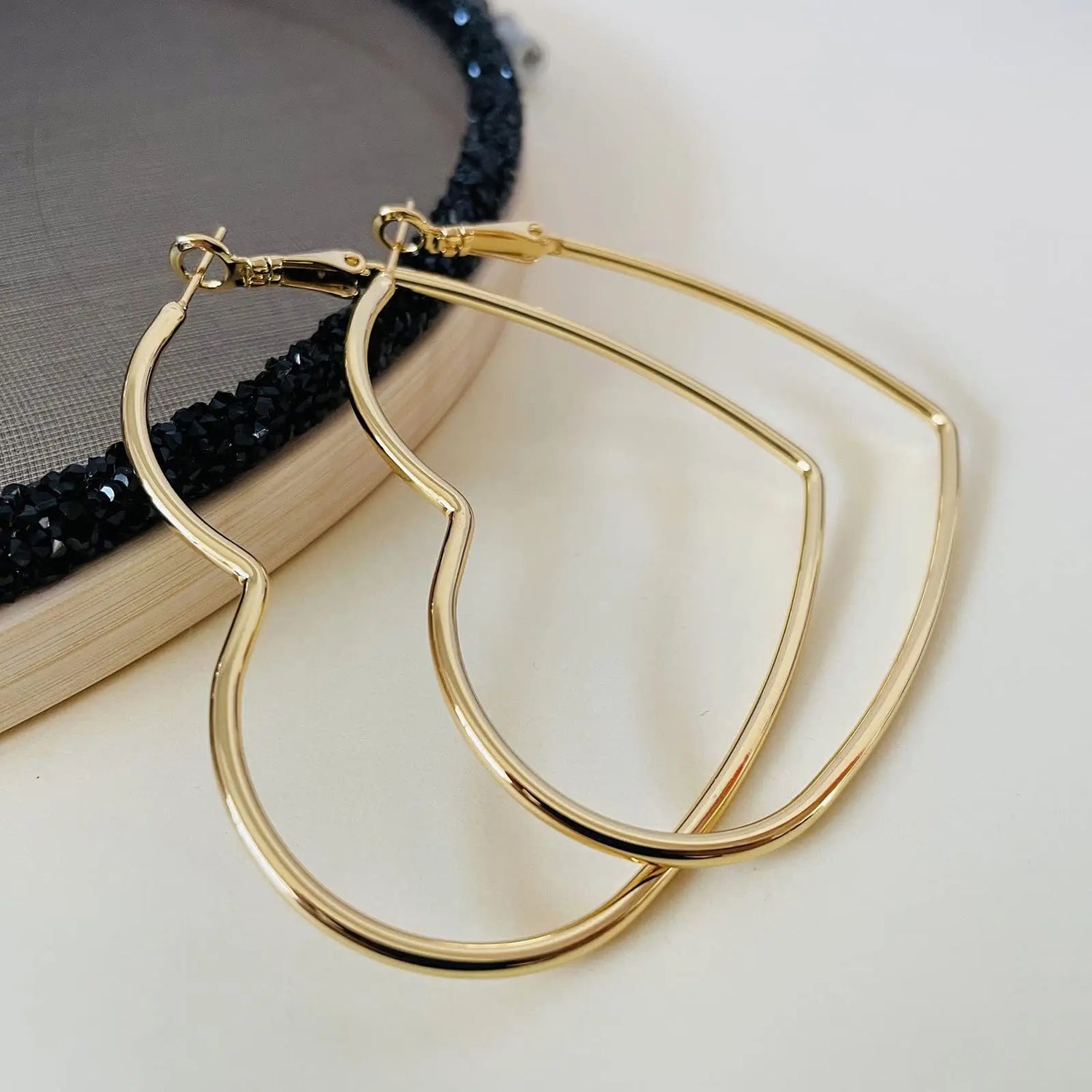 Minimalist Heart Hoop Earrings