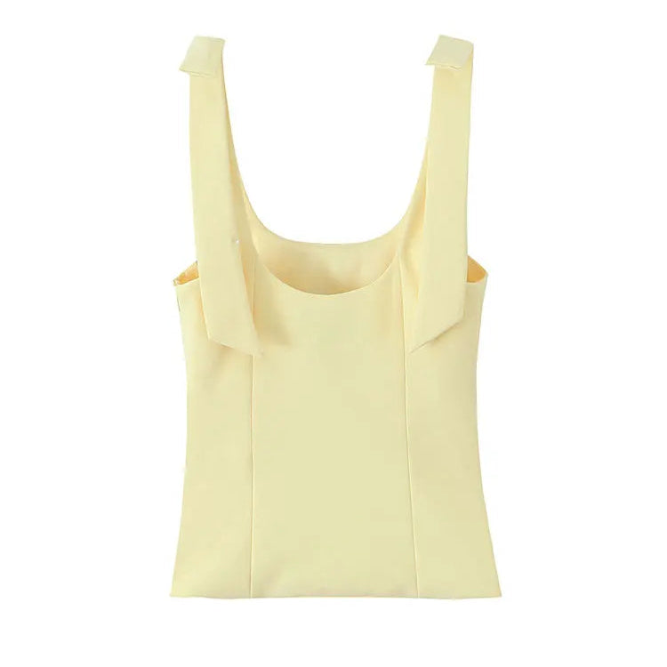 Sleeveless  Bow Tops