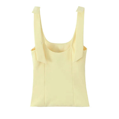 Sleeveless  Bow Tops