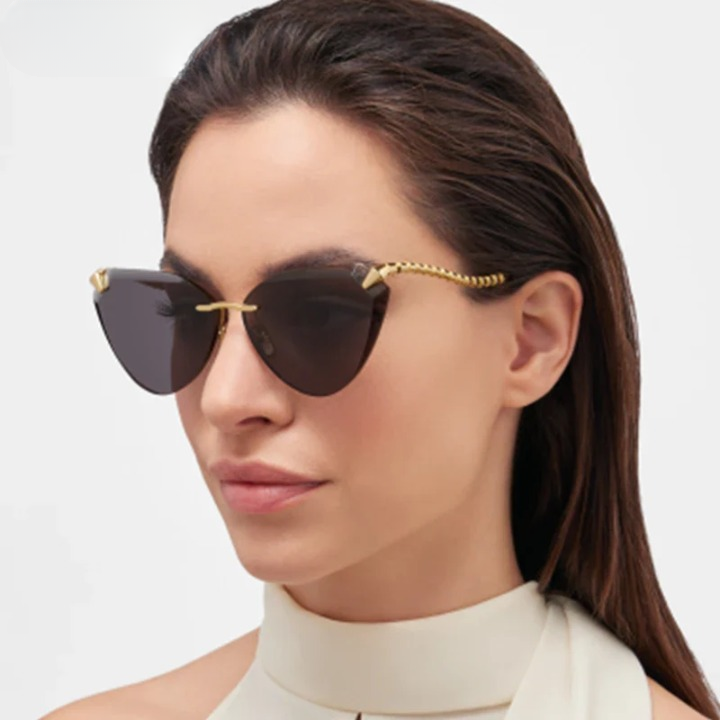 Cat Eye Rimless Sunglasses