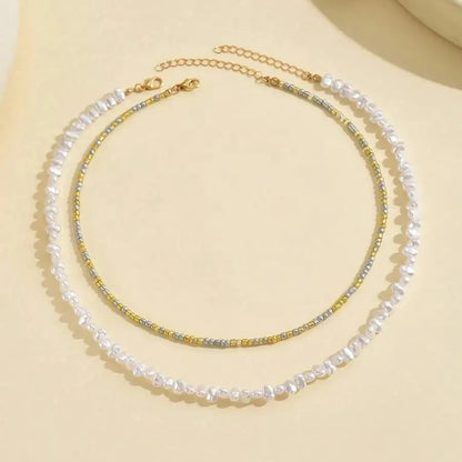 Simple Pearl Choker Necklace