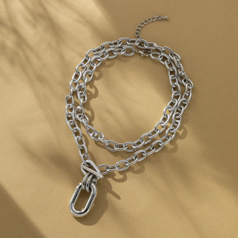 Bold Metal Chain Necklace