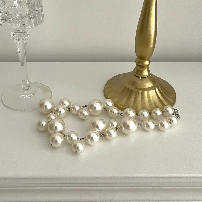 Bridal Big Pearl Necklace