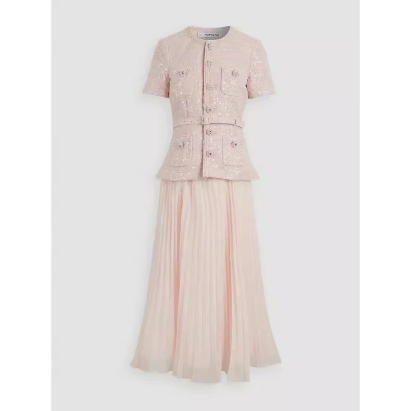 Elegant Tweed Skirt Set