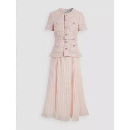Elegant Tweed Skirt Set