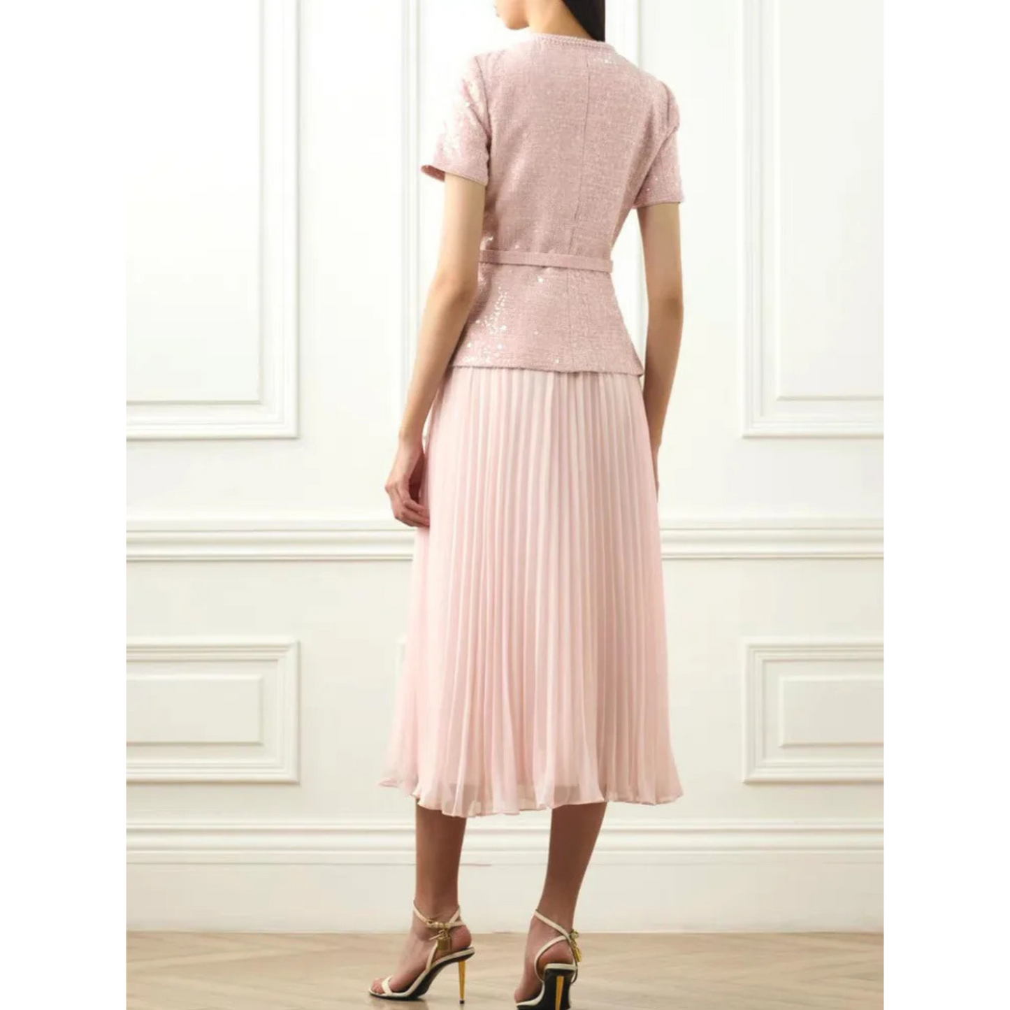 Elegant Tweed Skirt Set