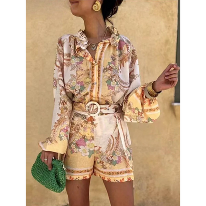 Casual Floral Print Set