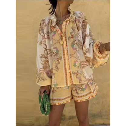 Casual Floral Print Set