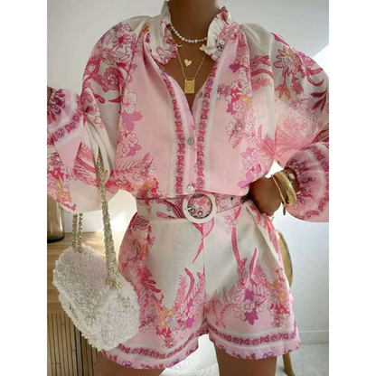 Casual Floral Print Set