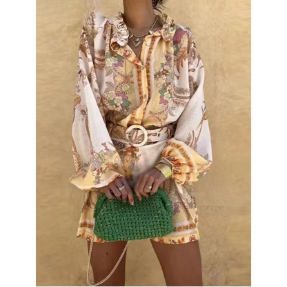 Casual Floral Print Set