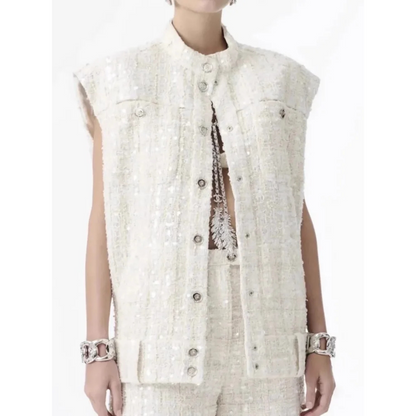 Sequin Tweed Classy Outfits