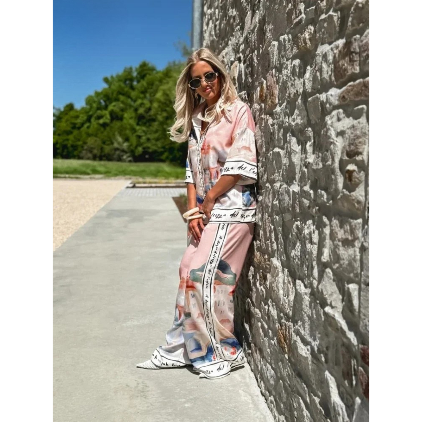 Elegant Printed Pants Set
