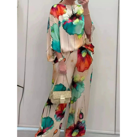 Summer Floral Pant Set