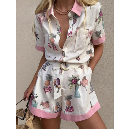 Casual Belted Summer Romper