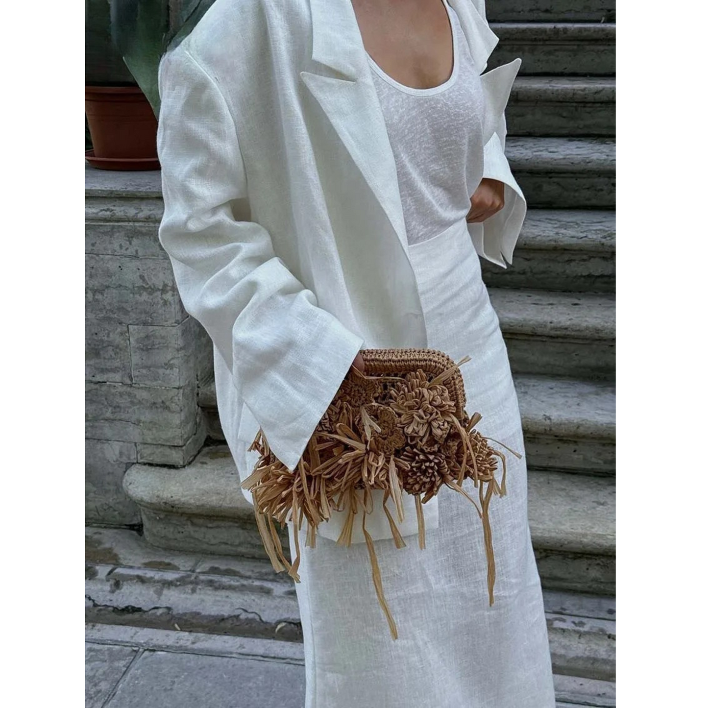 Oymimi White Two-Piece Set