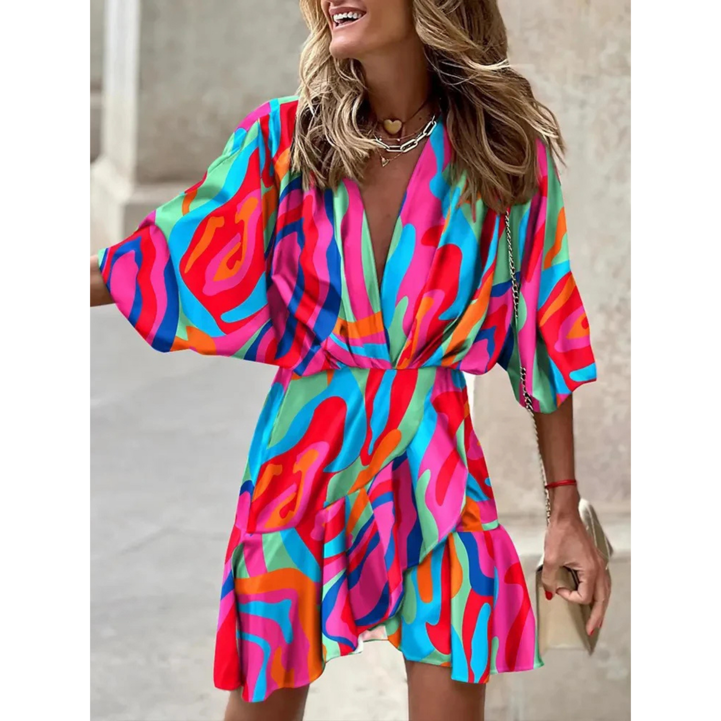 Bohemia Bat Sleeve Dress