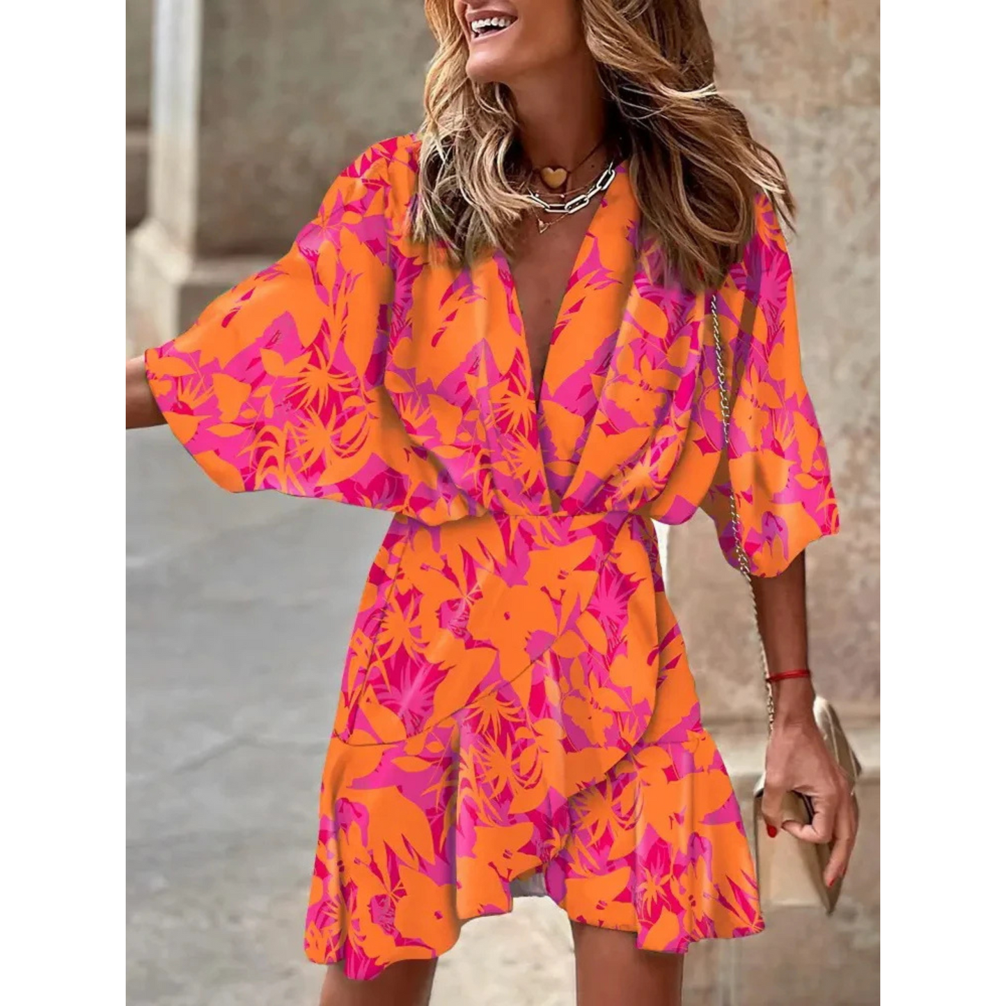 Bohemia Bat Sleeve Dress