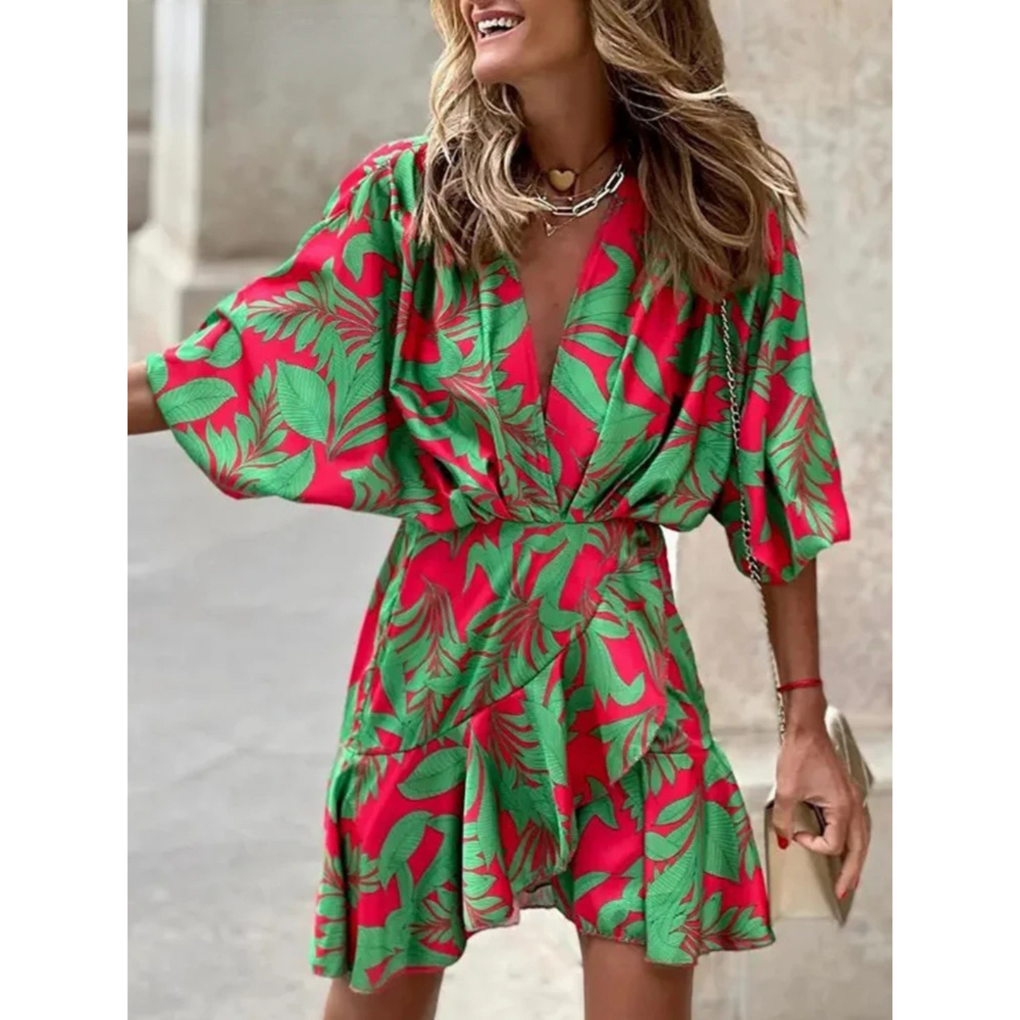 Bohemia Bat Sleeve Dress